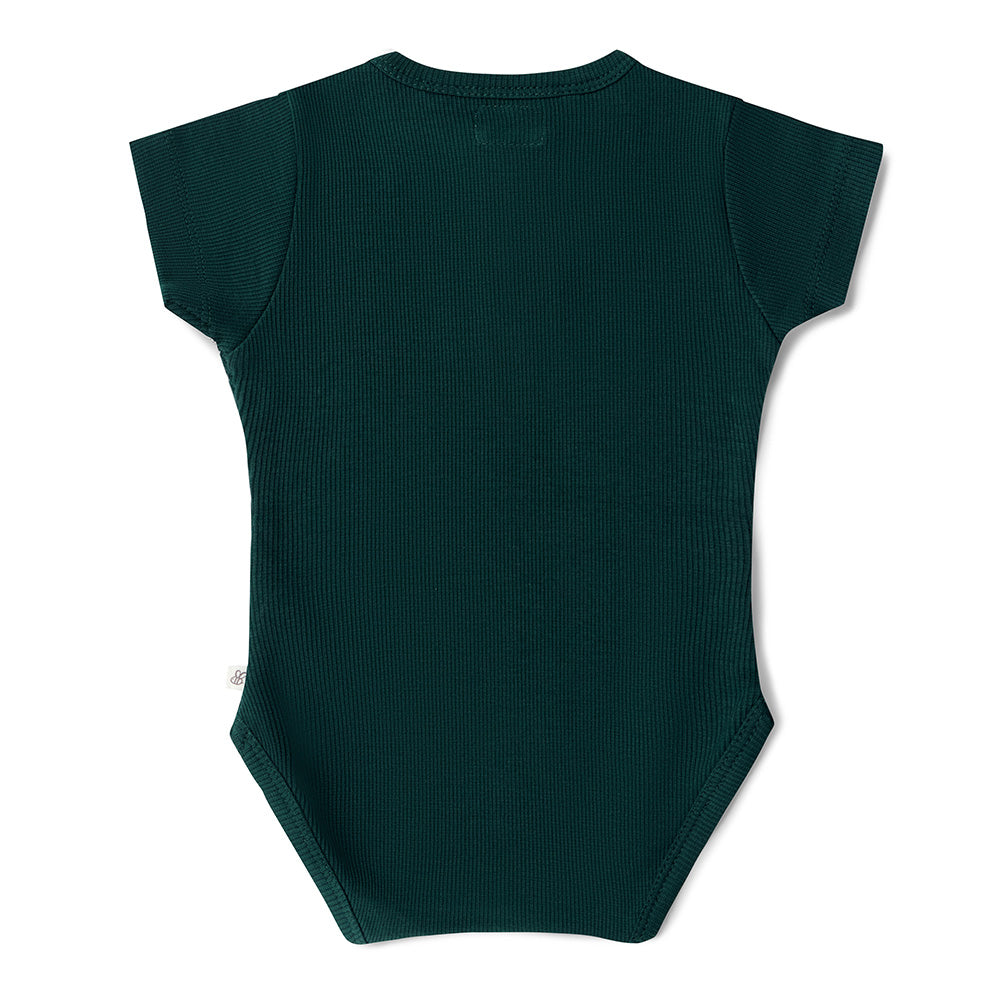 Emerald Short Sleeve Organic Bodysuit - View 10