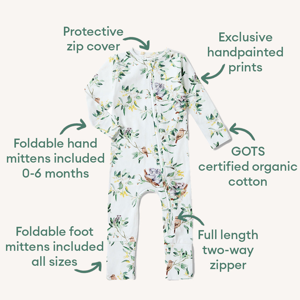 Eucalypt Organic Snugglesuit Convertible Romper - View 4