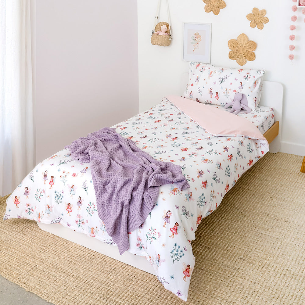 Bundle - Fairy Garden Double Bedding - 1 x Sheet + 1 x Quilt Cover + 2 x Pillowcases - View 3