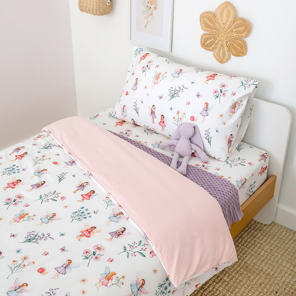 Fairy Garden Organic Cotton Single Pillowcase - View 3