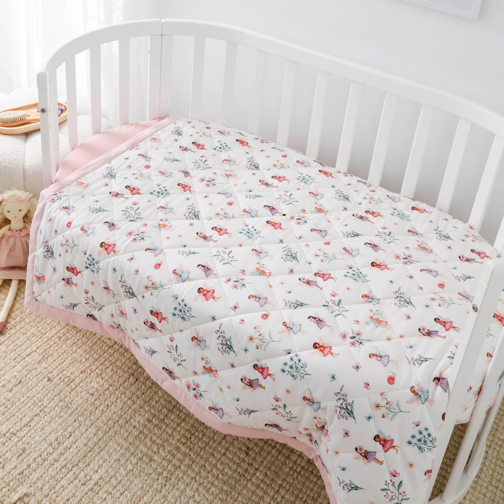Fairy Garden Organic Cotton Cot Comforter - View 7