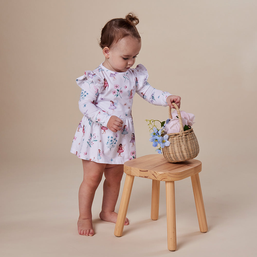 Fairy Garden Long Sleeve Organic Dress - View 10