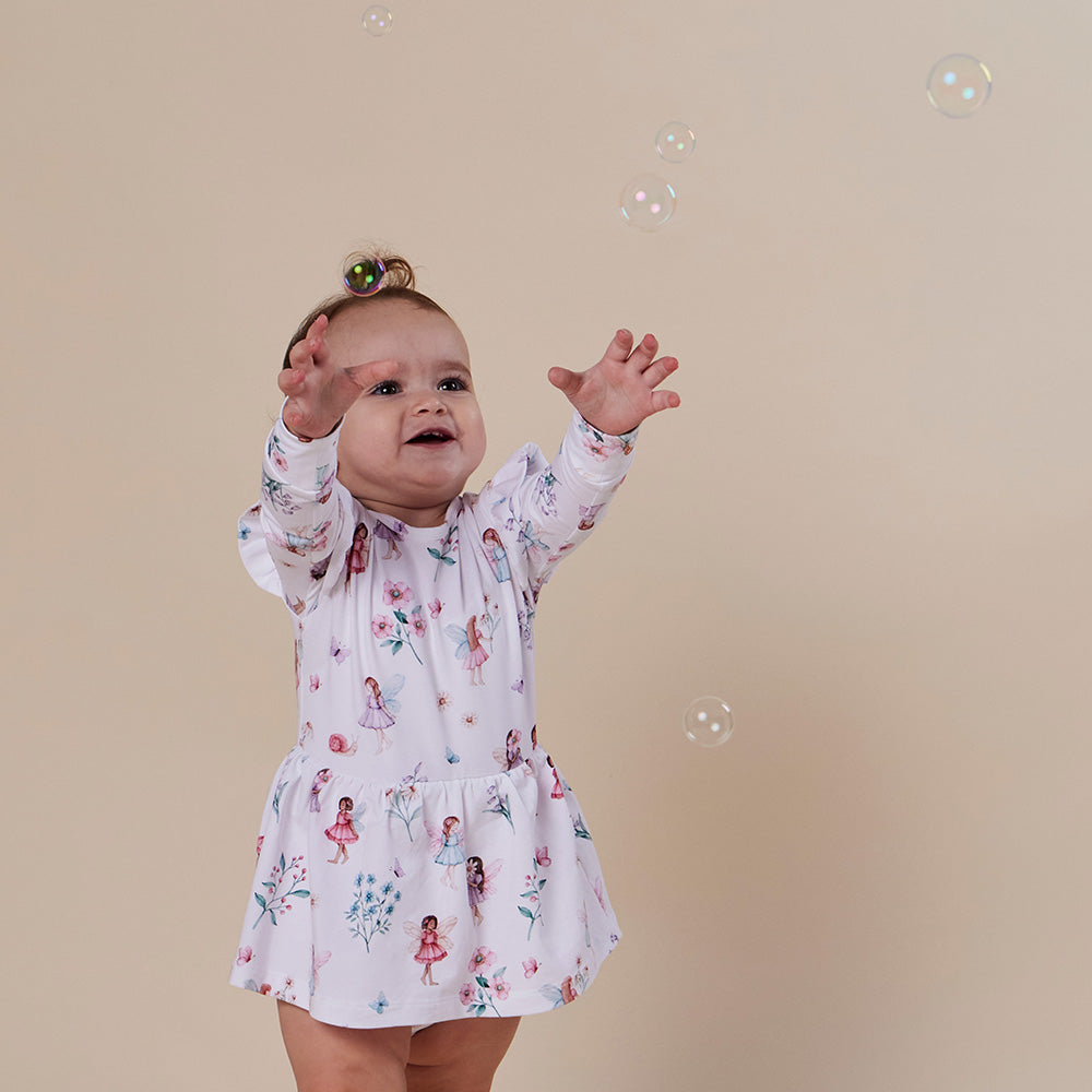 Fairy Garden Long Sleeve Organic Dress - View 6
