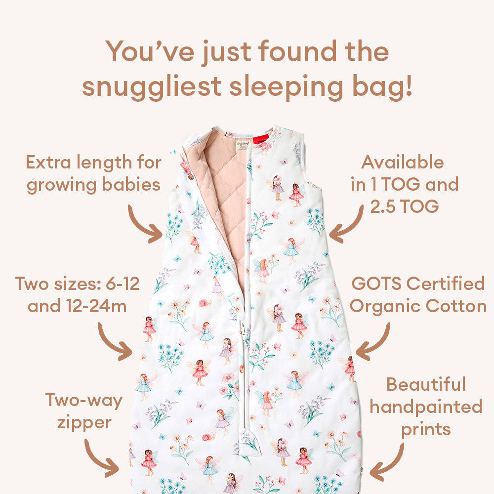 Fairy Garden Organic Sleeping Bag 1.0 TOG - View 4