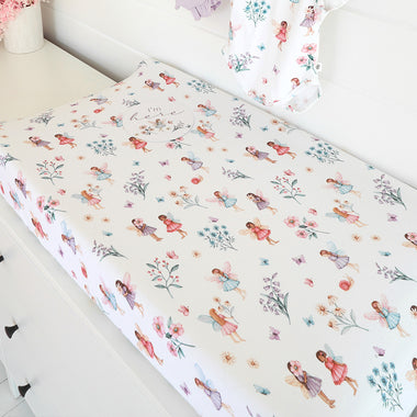 Fairy Garden Organic Bassinet Sheet / Change Pad Cover | Snuggle Hunny