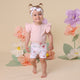 Baby Pink Short Sleeve Organic Bodysuit with Frill - Thumbnail 5