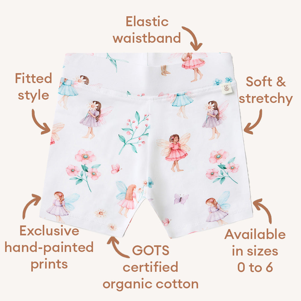 Fairy Garden Organic Bike Shorts - View 5