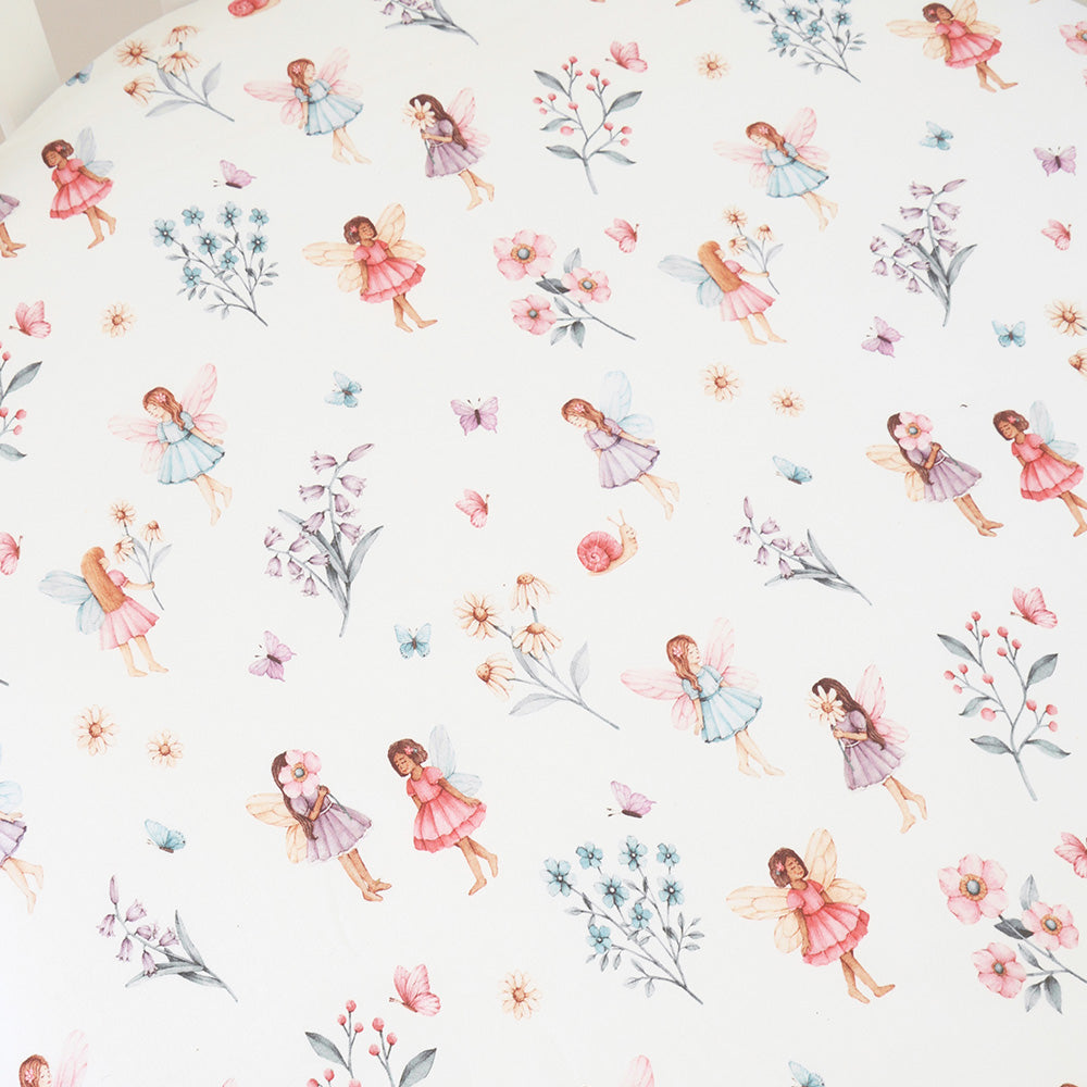 Fairy Garden Organic Fitted Cot Sheet - View 2
