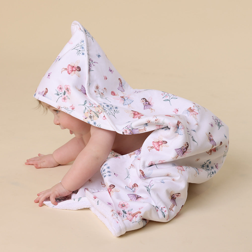 Fairy Garden Organic Baby Towel & Wash Cloth Set - View 4