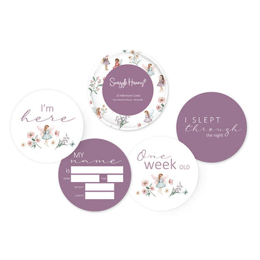 Fairy Garden & Dusk Reversible Milestone Cards | Snuggle Hunny