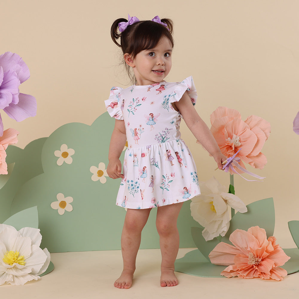 Fairy Garden Short Sleeve Organic Dress - View 1
