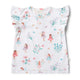 Fairy Garden Organic Short Sleeve Top with Frill - Thumbnail 2