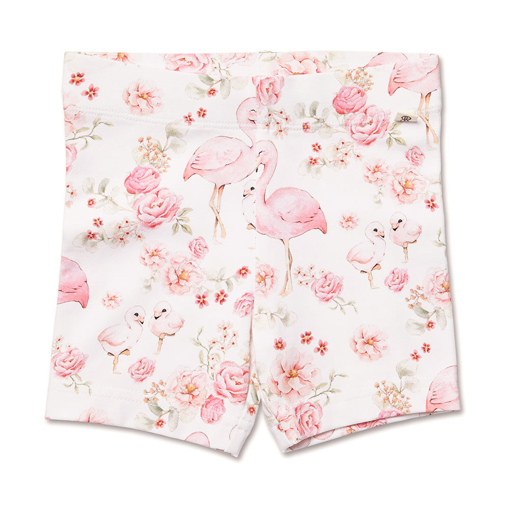 Flamingos Organic Bike Shorts - View 2