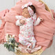 Flamingos Organic Snugglesuit Convertible Romper with Frill - Thumbnail 1