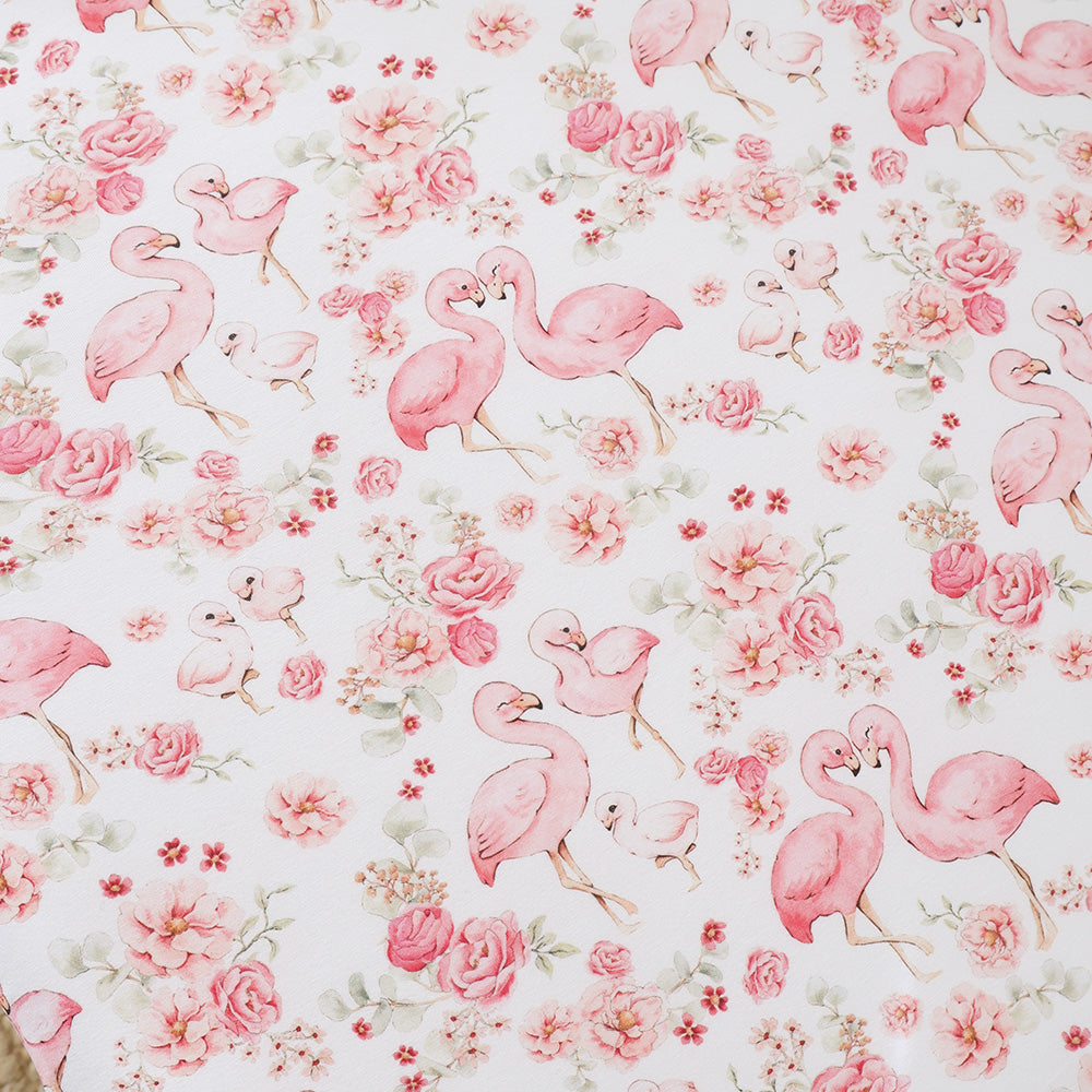 Flamingos Organic Fitted Cot Sheet - View 2