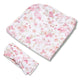 Flamingos Organic Jersey Wrap & Topknot Set - Thumbnail 2