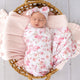 Flamingos Organic Jersey Wrap & Topknot Set - Thumbnail 3