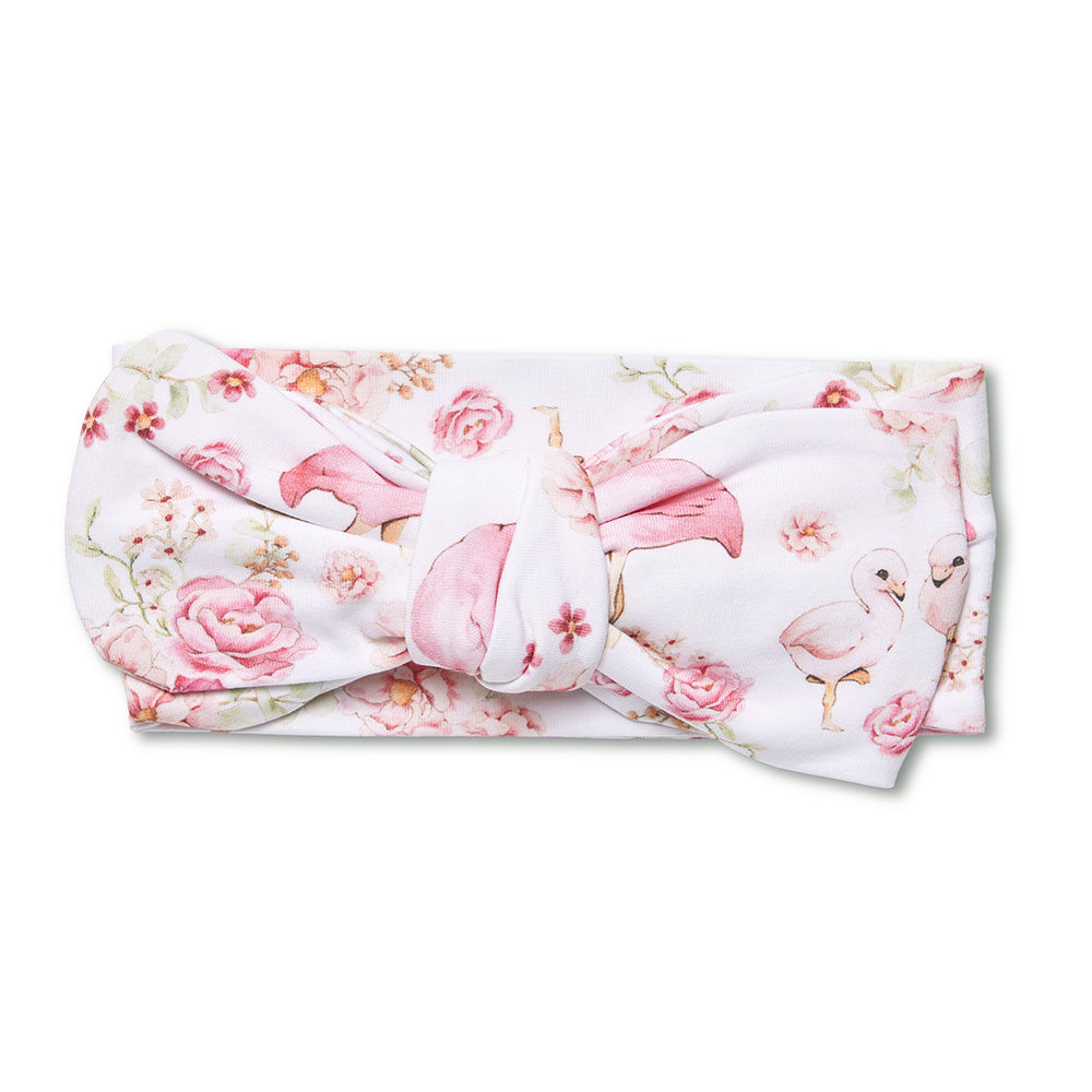 Flamingos Organic Oversized Bow - View 2