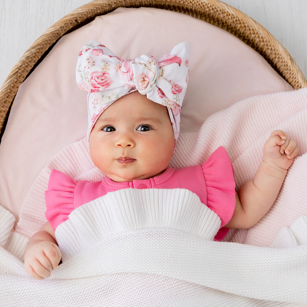 Flamingos Organic Oversized Bow - View 1