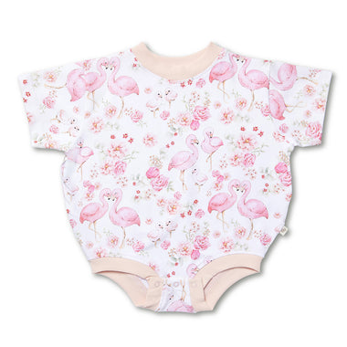 Flamingos Organic Oversized Romper | Snuggle Hunny