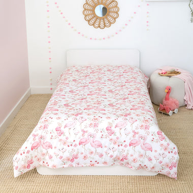 Flamingos Organic Cotton Quilt Cover | Snuggle Hunny
