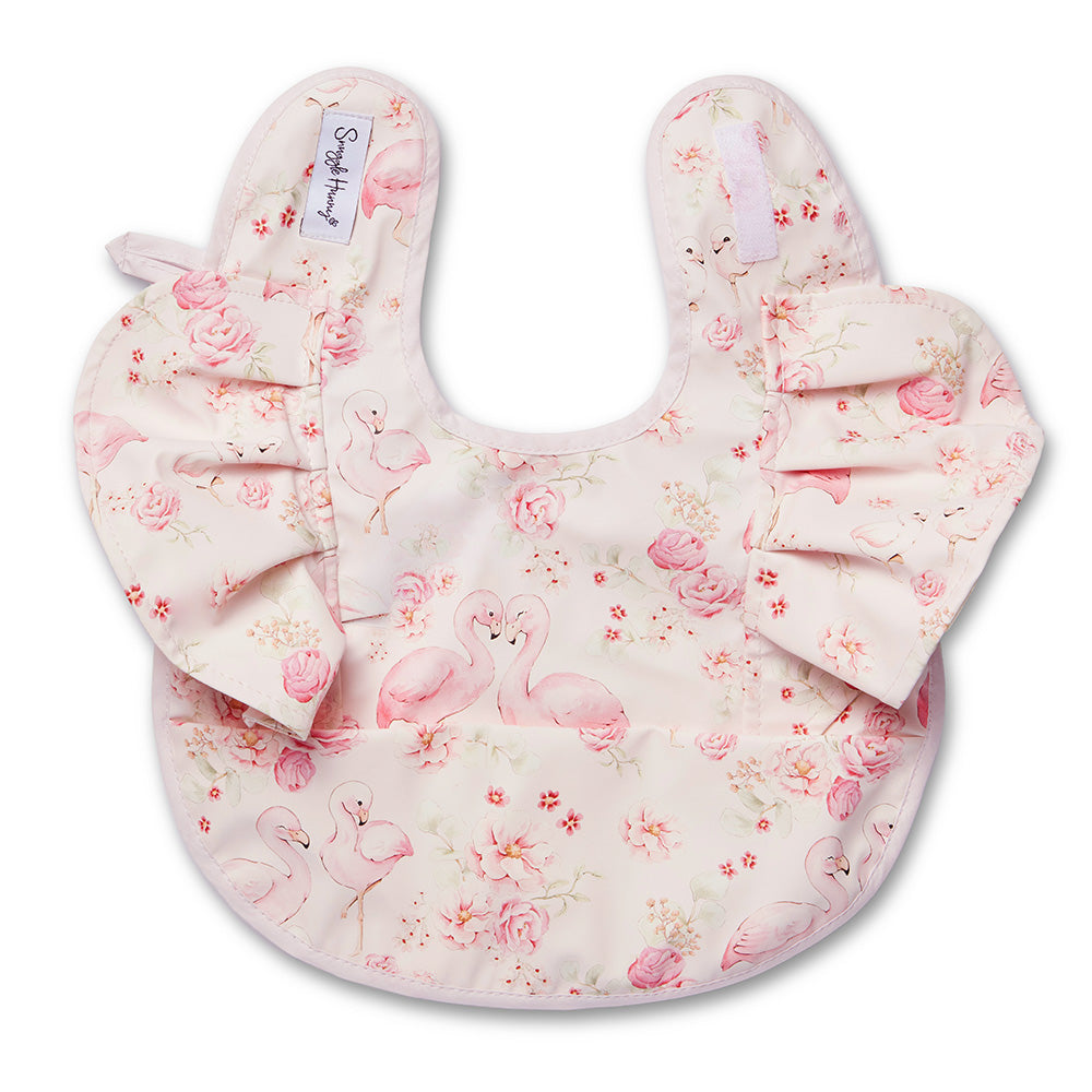Flamingos Frill Snuggle Bib - View 2
