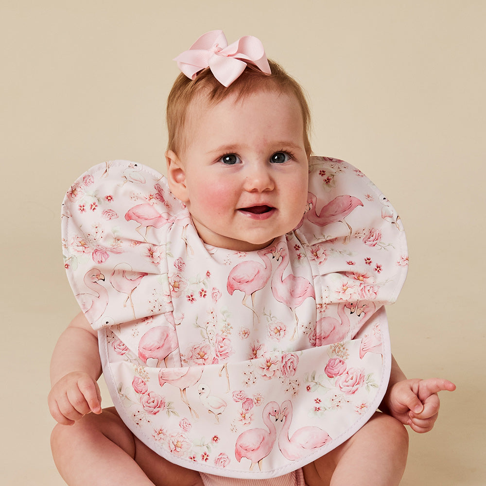 Flamingos Frill Snuggle Bib - View 5