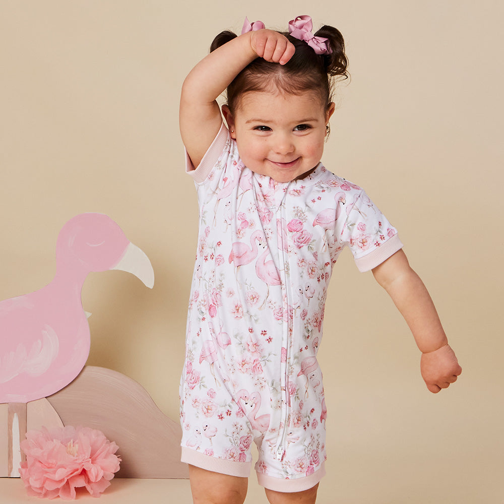 Flamingos Organic Snuggle Shortie - View 4