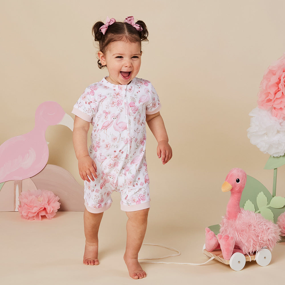 Flamingos Organic Snuggle Shortie - View 7