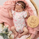 Flamingos Short Sleeve Organic Bodysuit with Frill - Thumbnail 9