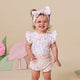 Flamingos Short Sleeve Organic Bodysuit with Frill - Thumbnail 5