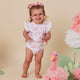 Flamingos Short Sleeve Organic Bodysuit with Frill - Thumbnail 13