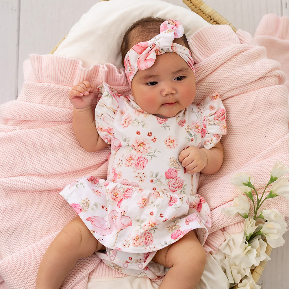 Flamingos Short Sleeve Organic Dress - View 3