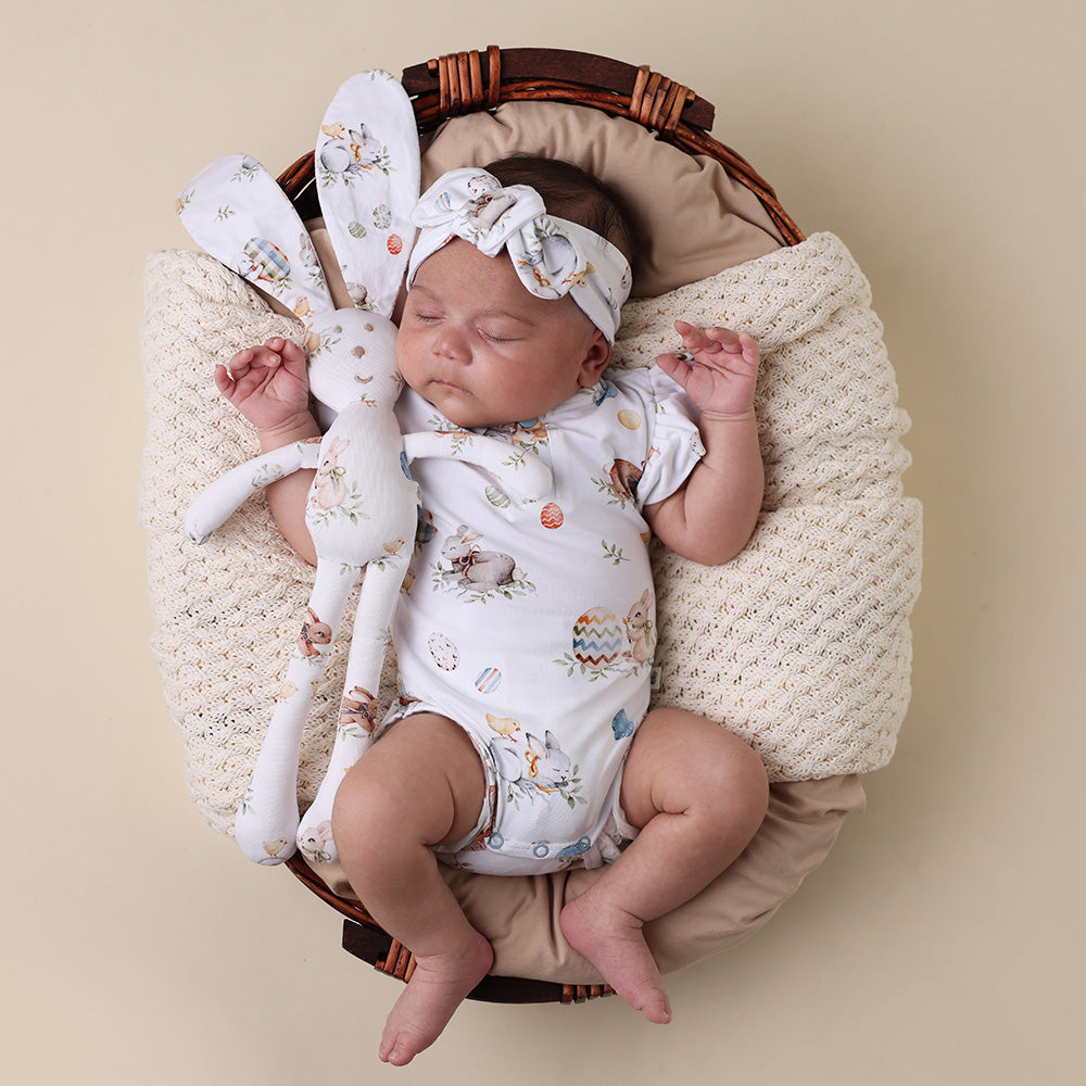 Flopsy Bunnies Short Sleeve Organic Bodysuit with Frill - View 4