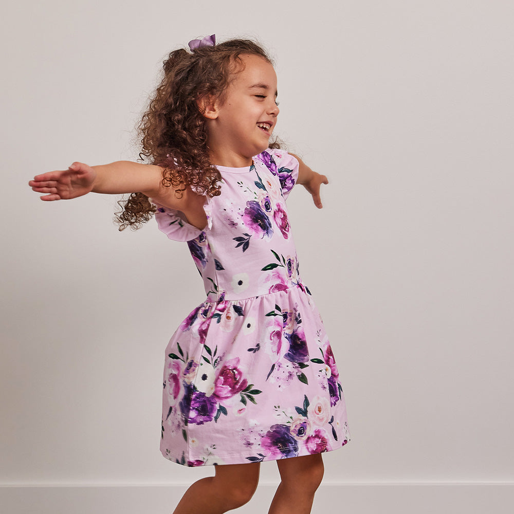 Floral Kiss Short Sleeve Organic Dress - View 11