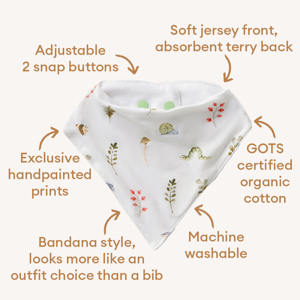 Garden Friends Organic Dribble Bib - View 4
