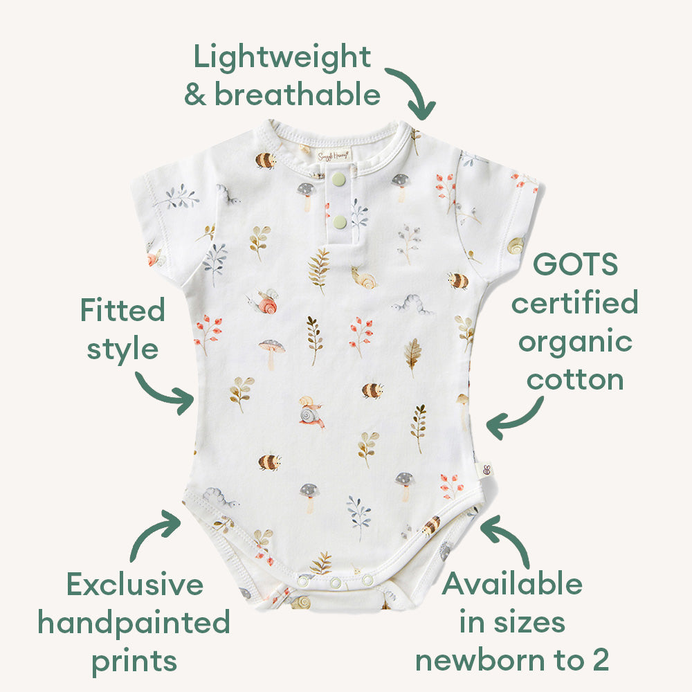 Garden Friends Short Sleeve Organic Bodysuit - View 4
