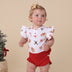 Gingerbread Short Sleeve Organic Bodysuit with Frill | Snuggle Hunny