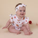 Gingerbread Short Sleeve Organic Bodysuit with Frill - Thumbnail 9