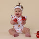 Gingerbread Short Sleeve Organic Bodysuit with Frill - Thumbnail 4
