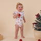 Gingerbread Short Sleeve Organic Bodysuit with Frill - Thumbnail 7