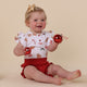 Gingerbread Short Sleeve Organic Bodysuit with Frill - Thumbnail 10