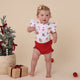 Gingerbread Short Sleeve Organic Bodysuit with Frill - Thumbnail 11