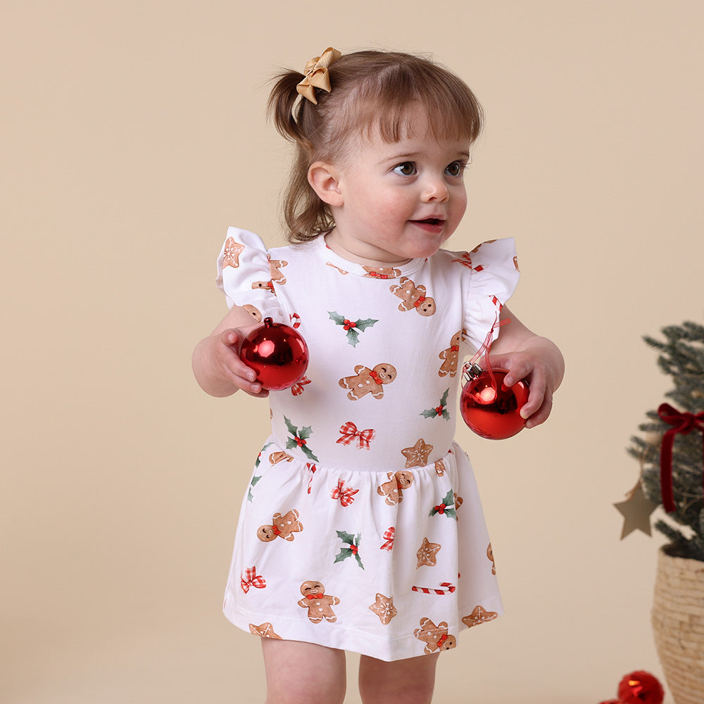 Gingerbread Short Sleeve Organic Dress - View 6