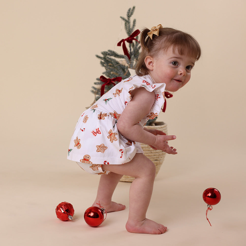 Gingerbread Short Sleeve Organic Dress - View 11