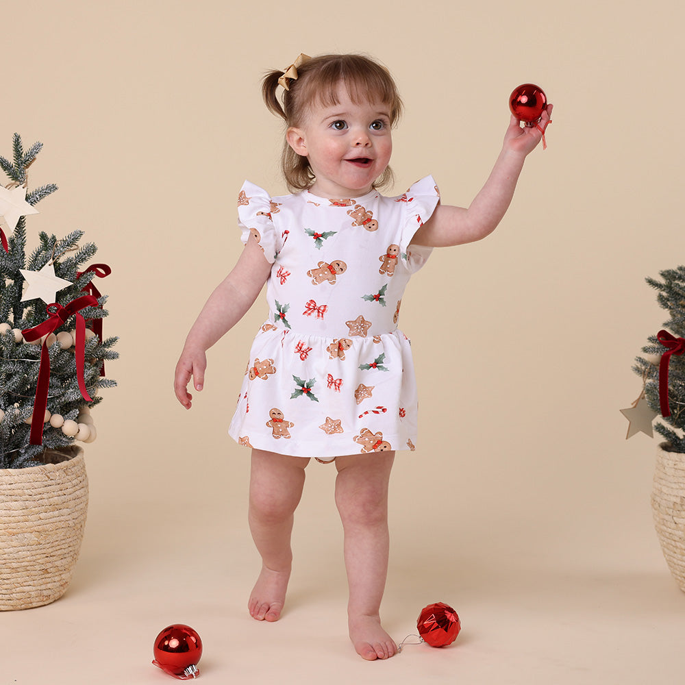 Gingerbread Short Sleeve Organic Dress - View 12