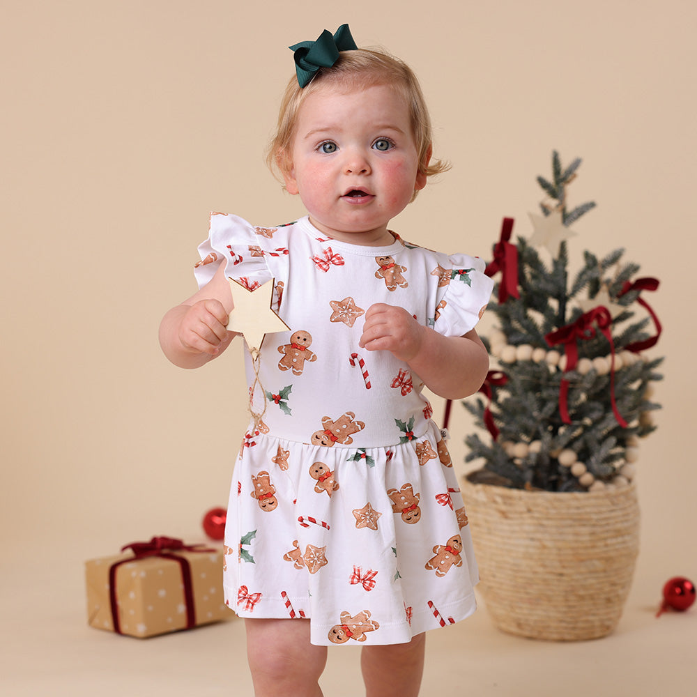 Gingerbread Short Sleeve Organic Dress - View 5