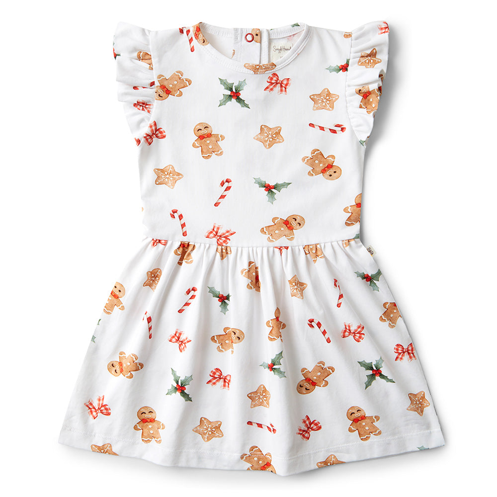 Gingerbread Short Sleeve Organic Dress - View 7