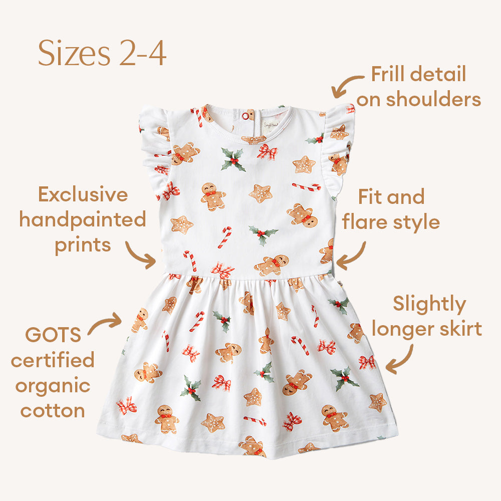 Gingerbread Short Sleeve Organic Dress - View 9