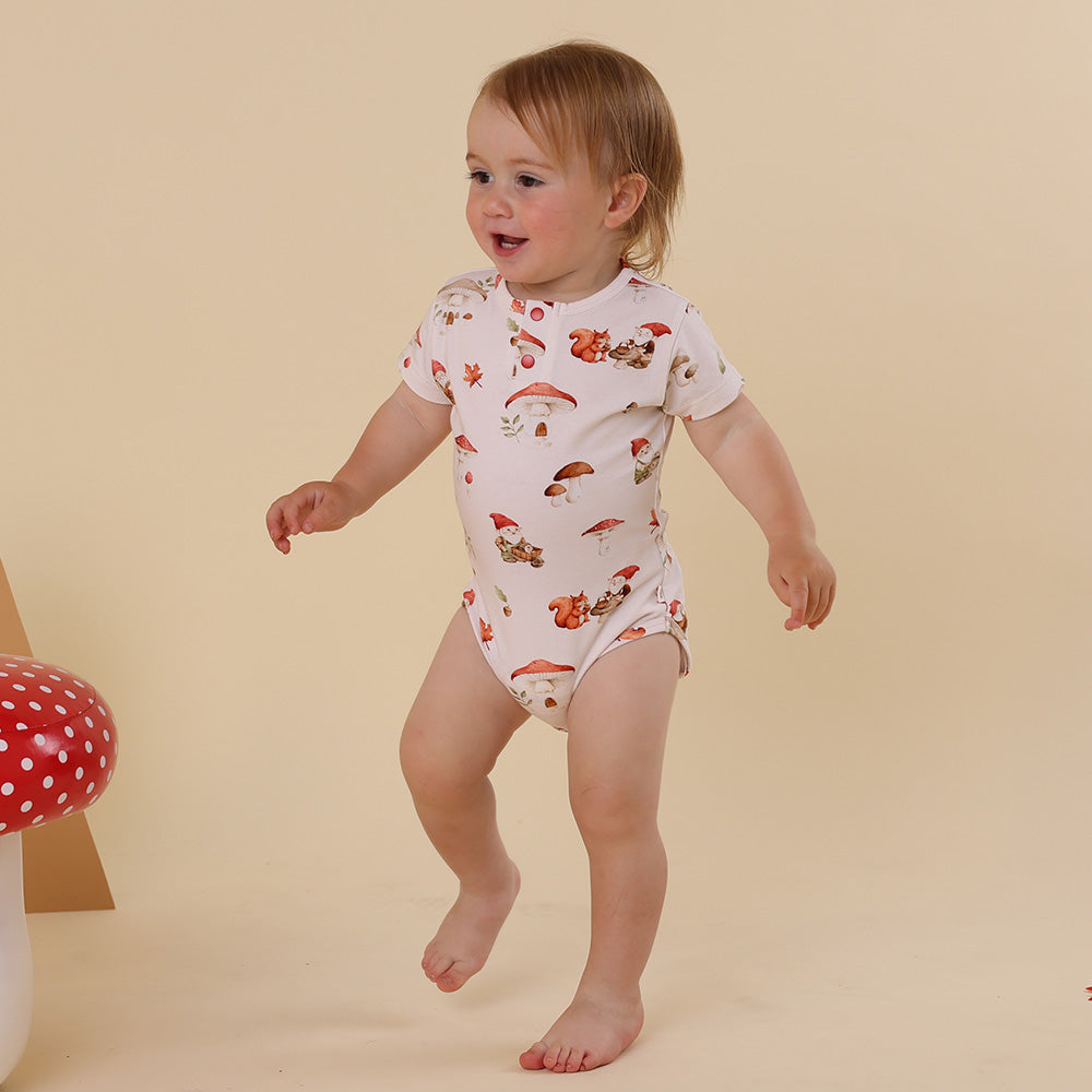 Gnomes Short Sleeve Organic Bodysuit - View 4